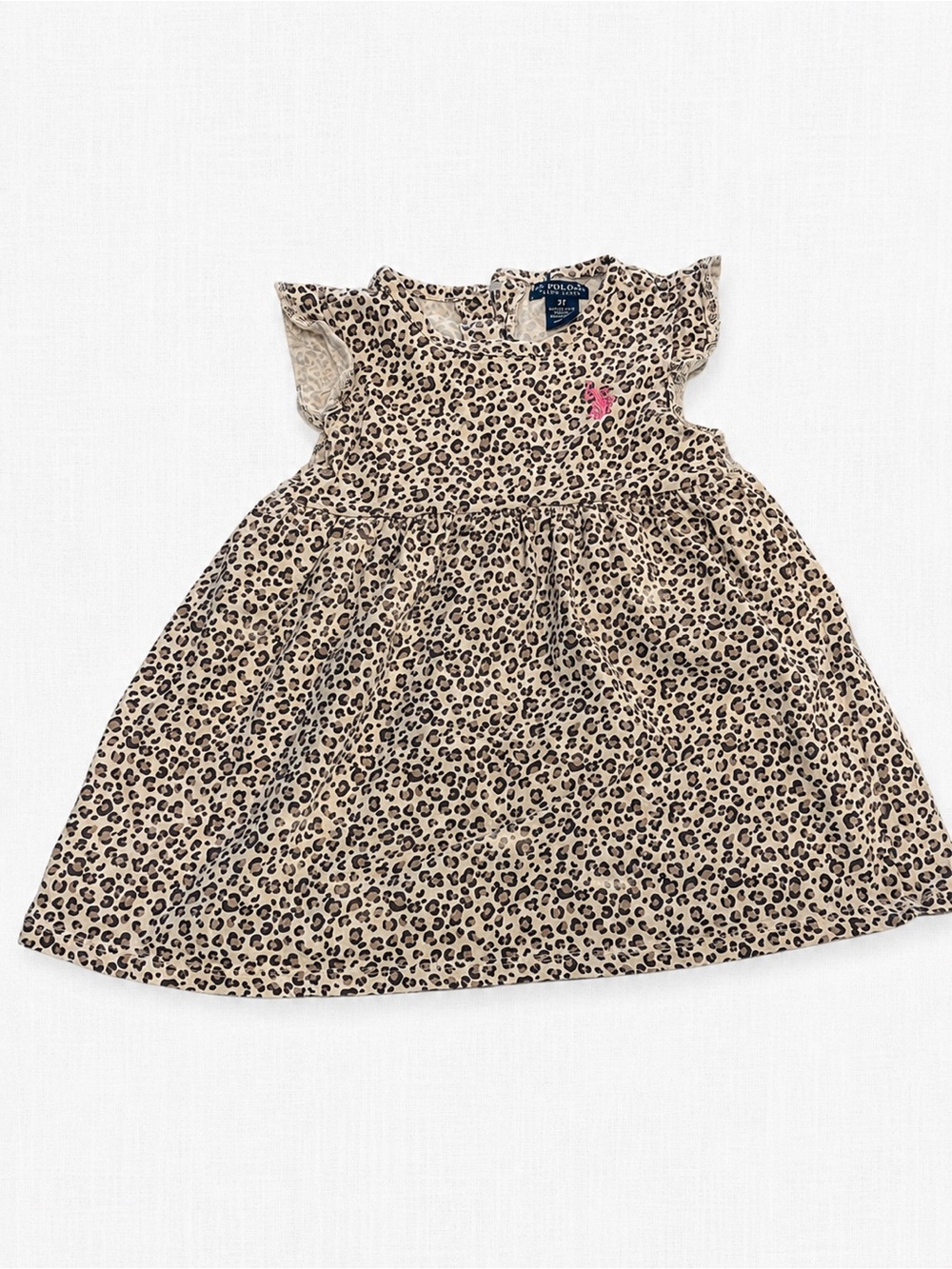 U.S. Polo Assn. Leopard Print Dress with Pink Pony